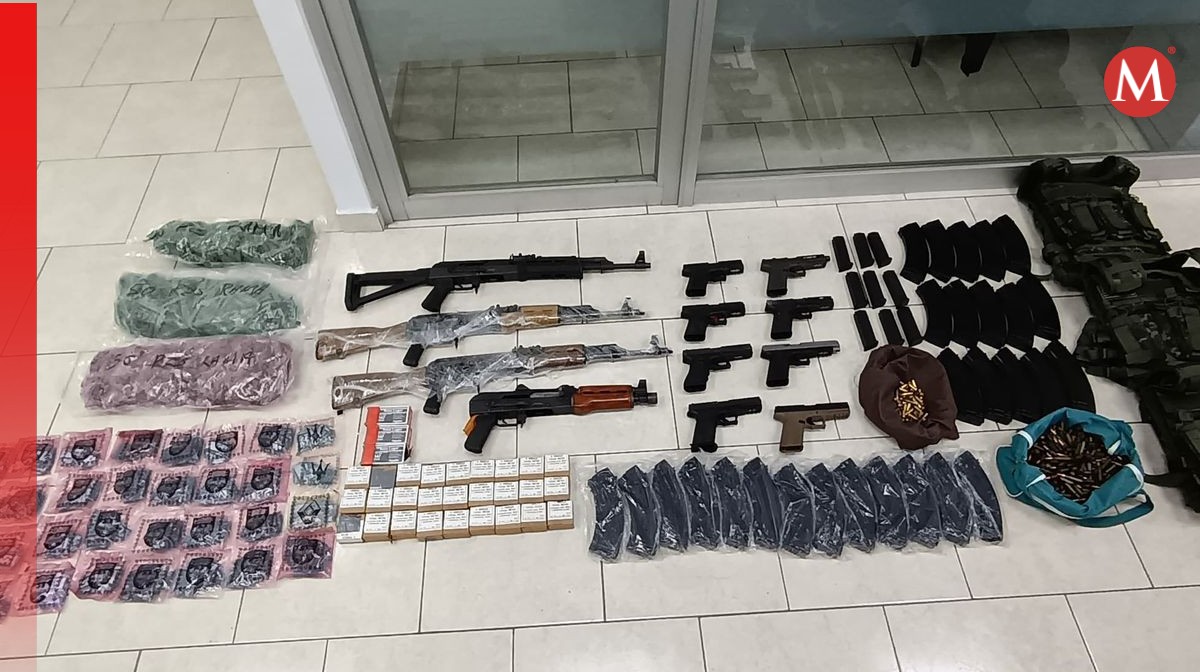 Armas decomisadas en San Nicolás. Foto: Especial