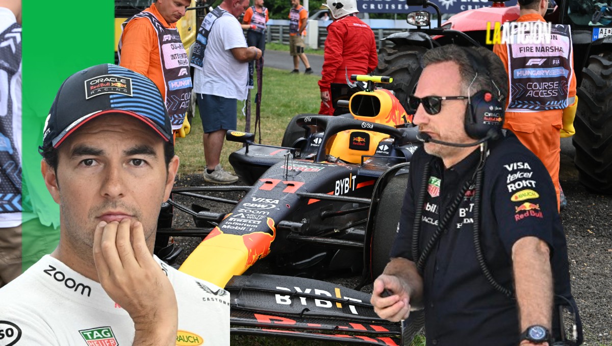 La reacción de Christian Horner tras el accidente de 'Checo' Pérez en la Q1 del GP de Hungría  (Reuters/AFP)