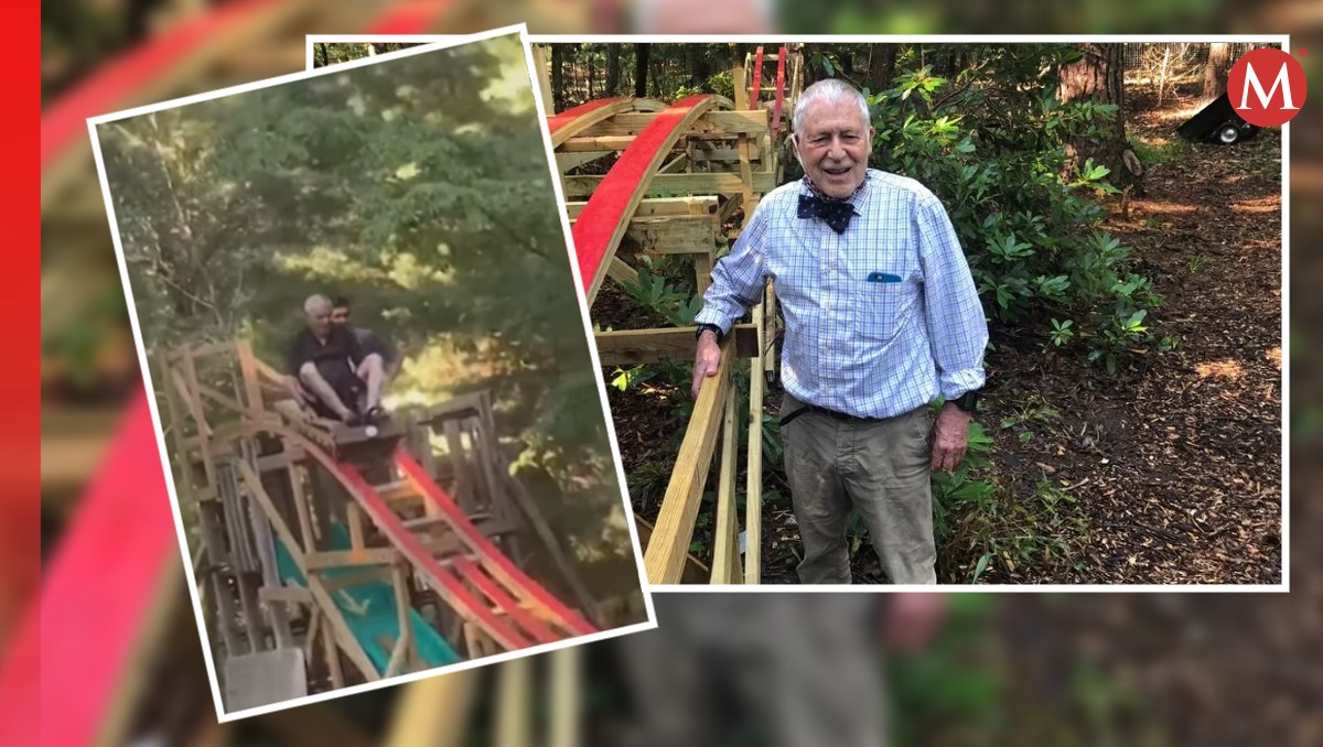 Joven construye montaña rusa para su abuelo.