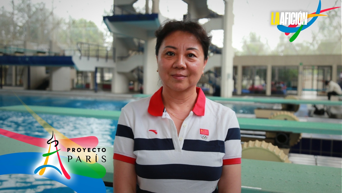 Ma Jin, entrenadora de Osmar Olvera, en los Juegos Olímpicos de París 2024 (Santiago Chaparro)