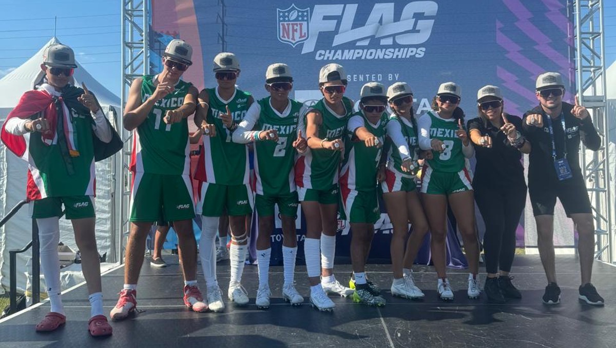 México es campeón de la categoría Sub 14 del NFL Flag Championships (Cortesía)