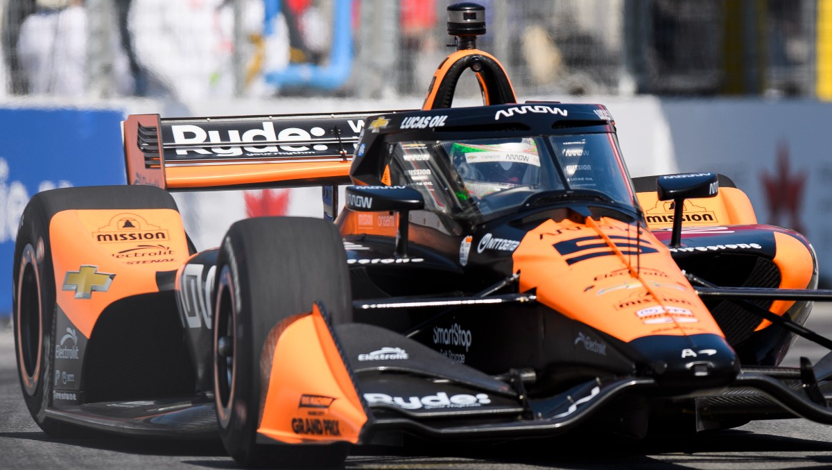 Patricio O'Ward sufre choque en carrera de IndyCar Toroto (AP)