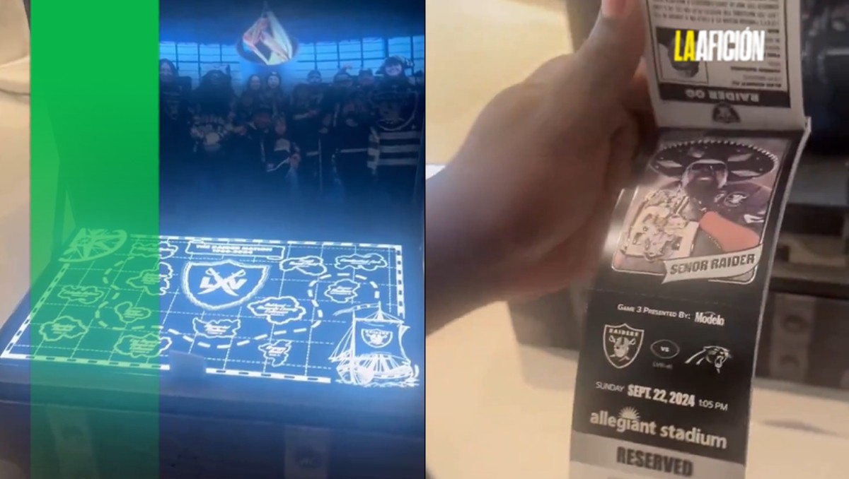 Las Vegas Raiders dan innovador y peculiar regalo a sus abonados (Captura X@NFL_DovKleiman)