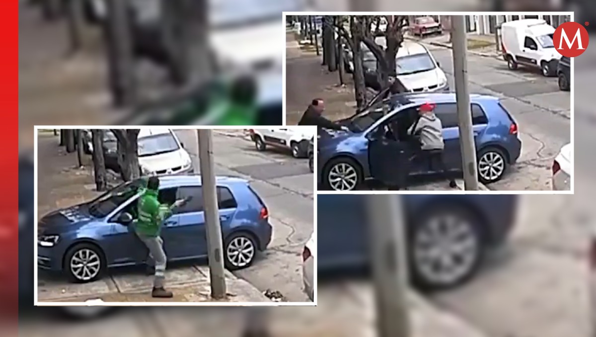 Barrendero espanta a dos ladrones con escobazos.