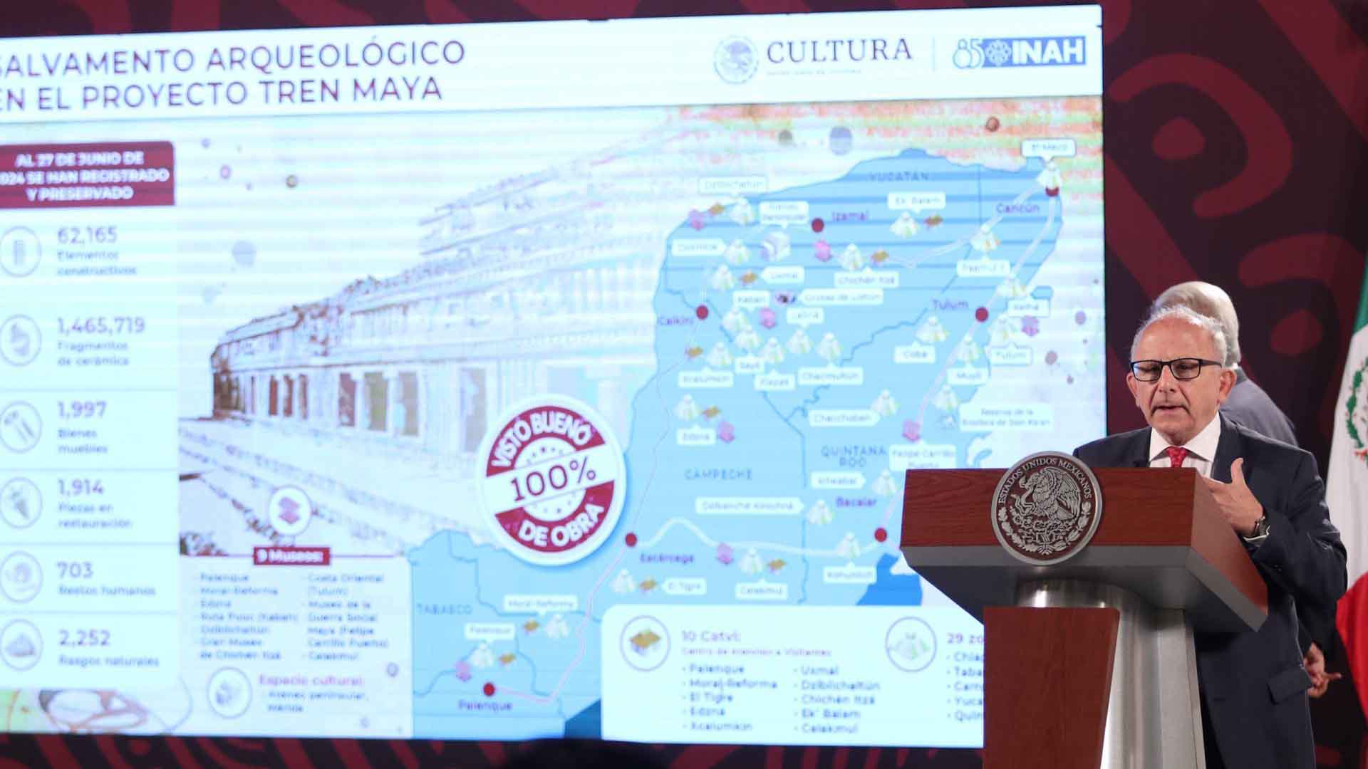 INAH muestra hallazgos relevantes en el Tramo 2