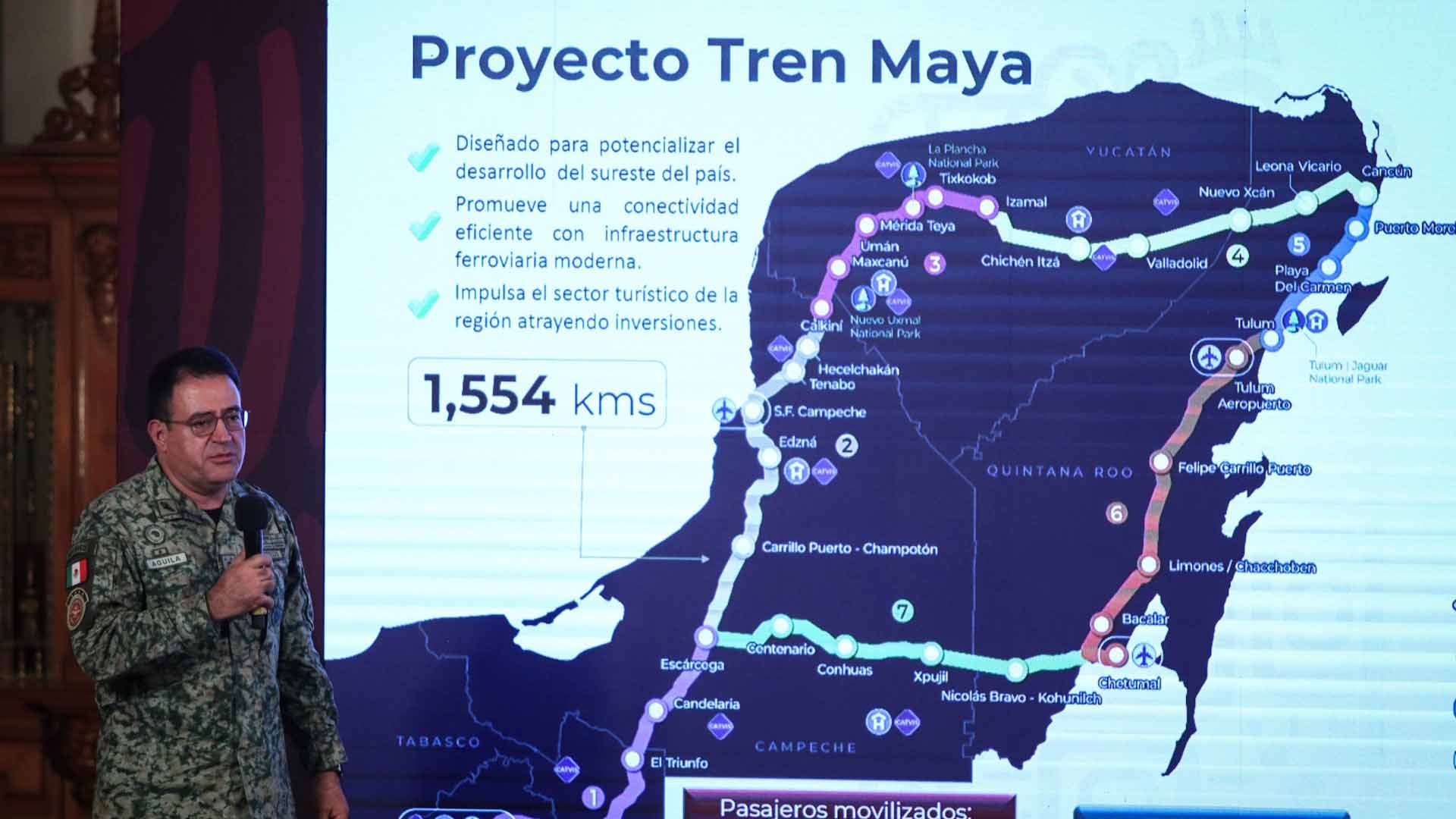 Presentan reporte del tramo 2 del Tren Maya en La Mañanera
