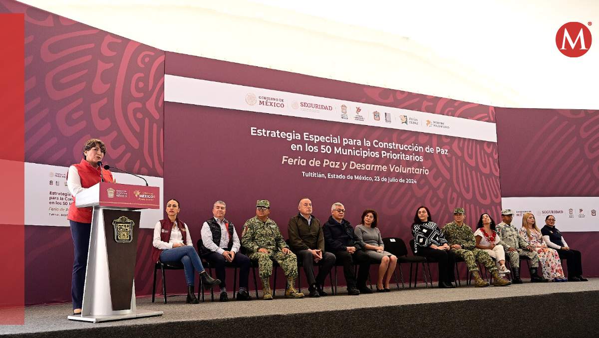 Delfina Gómez Álvarez hizo un llamado a los mexiquenses a participar en la Feria de Paz y Desarme Voluntario. | Especial