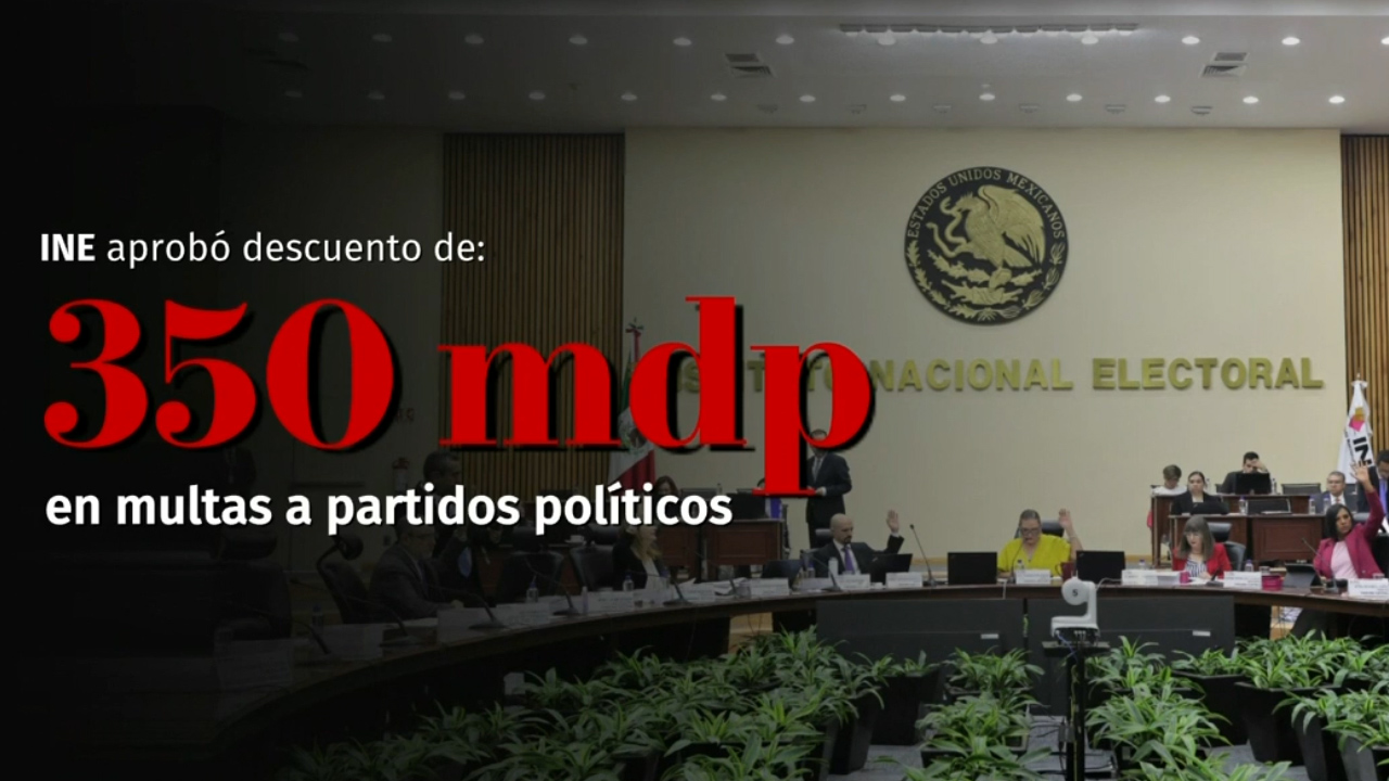 INE aprueba descuento de 350 mdp en multas a partidos políticos