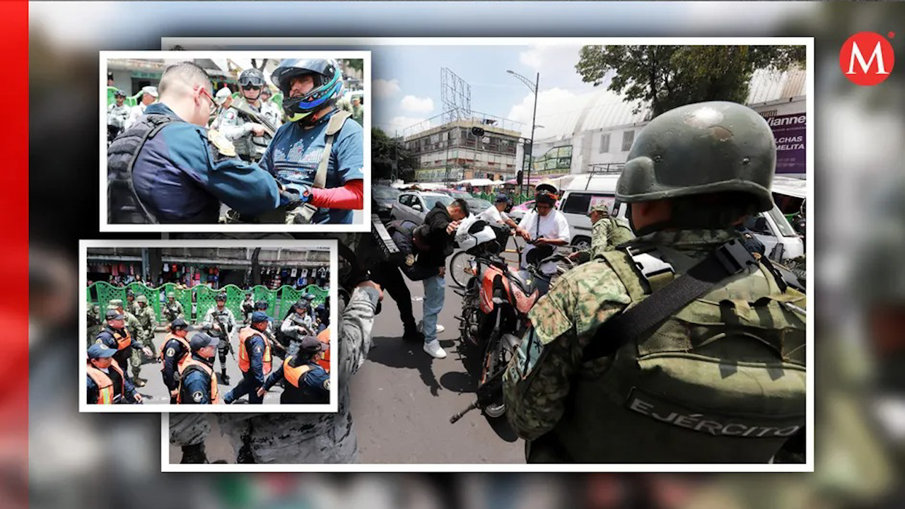 Ejército y Guardia Nacional realizan operativo en Tepito y La Merced