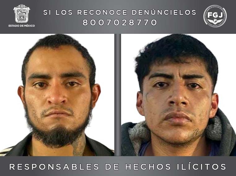 Los sospechosos fueron identificados como Basilio Ángel Piña Reyes y Alfonso Antonio Carbajal Torres.