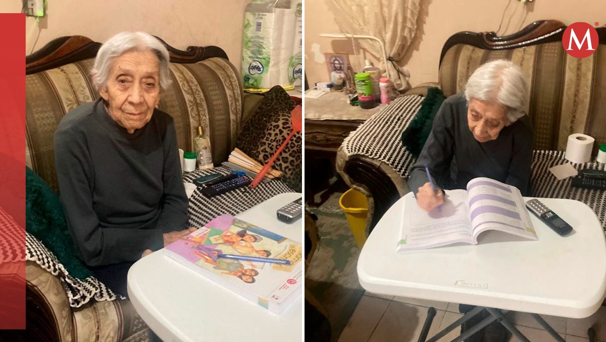 Adela Moreno recibió apoyo de sus hijos para concluir la secundaria a los 94 años. | Especial