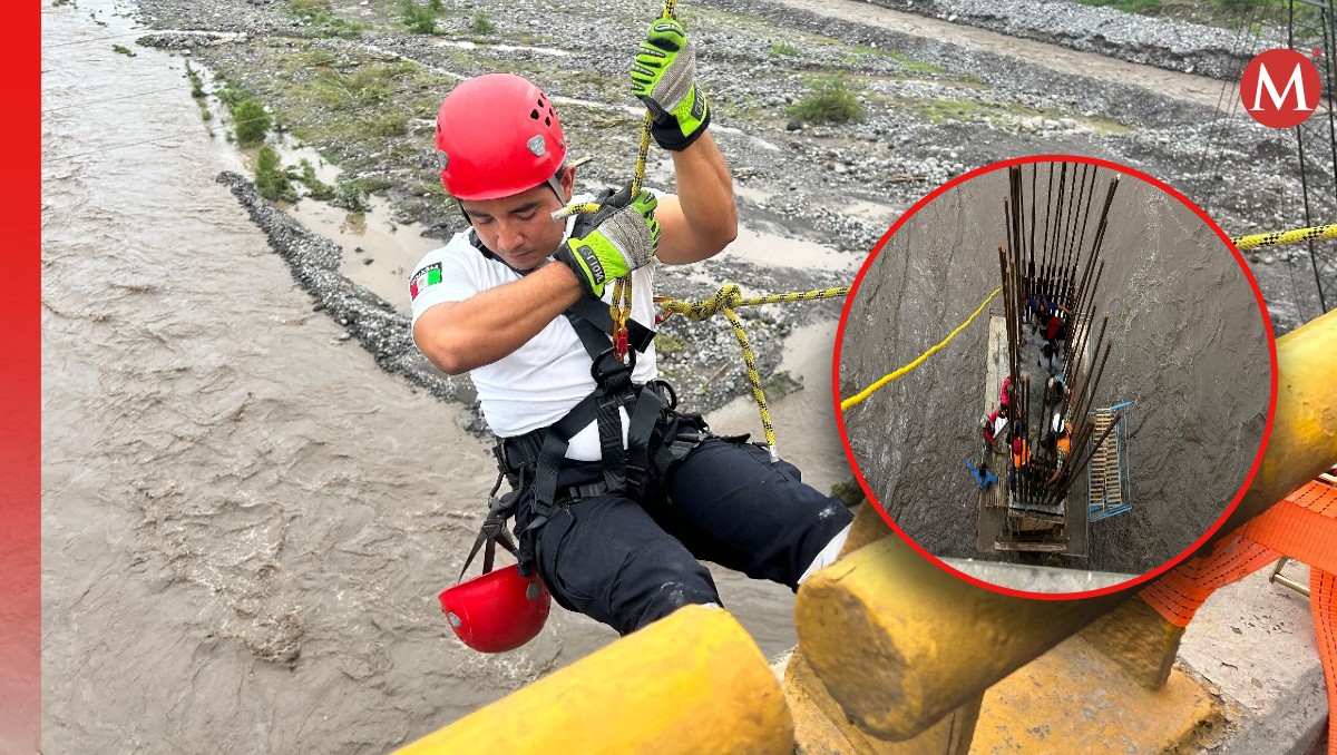 Rescatan a trabajadores atrapados en la autopista Colima-Manzanillo por crecida del Río Armería | Fotos: Fb. Pccolima