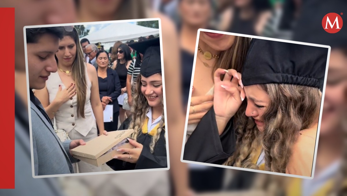Recién graduada llora tras recibir regalo que le recuerda a sus padres