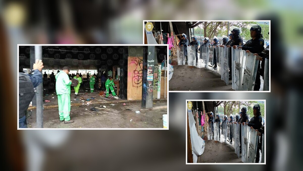 SSC realiza desalojo de personas que vivían en Glorieta de los Insurgentes. (Fotos: SSC, Jorge Becerril/ Diseño: Hernán Cortés)