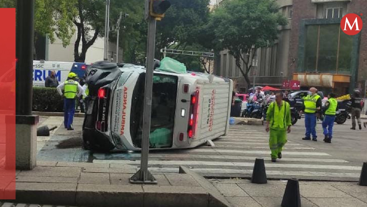 El accidente se registró en Paseo de la Reforma, a la altura de Budapest. | Foto: Jorge Becerril