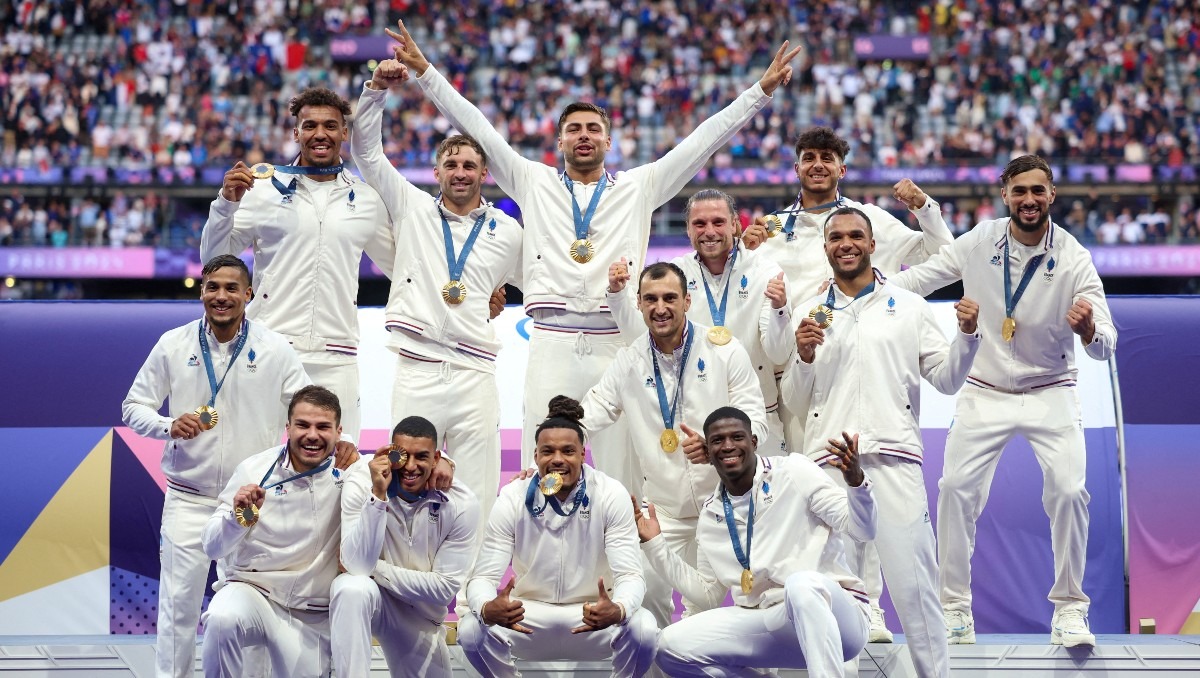 Francia derrotó al bicampeón olímpico Fiyi 28 a 7 en la final de rugby 7 de los Juegos Olímpicos París 2024 (Reuters)