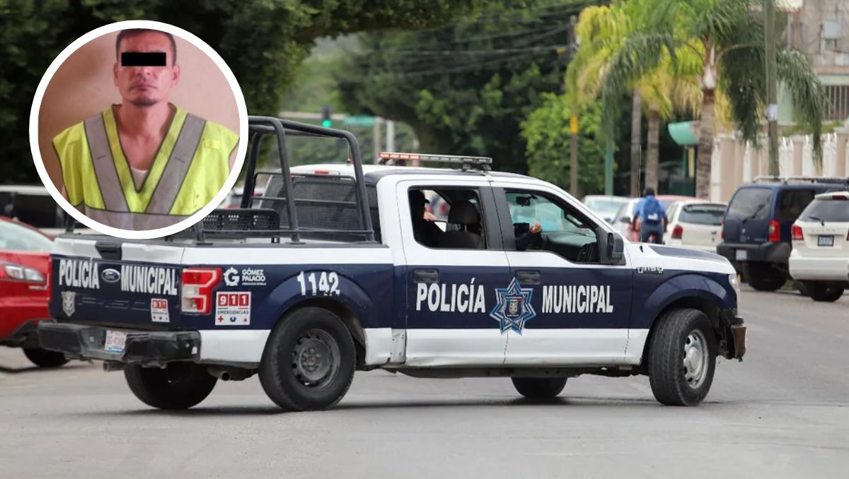 El hombre fue detenido por policías de Gómez Palacio. (Especial)