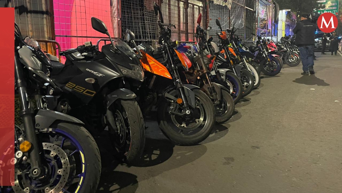 Una veintena de motocicletas fueron llevadas al corralon. | Foto: Enrique Luna