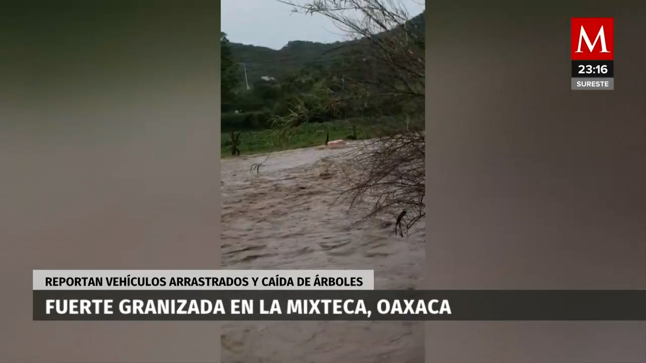 Granizada en la Mixteca de Oaxaca, provoca estragos y derrumbes