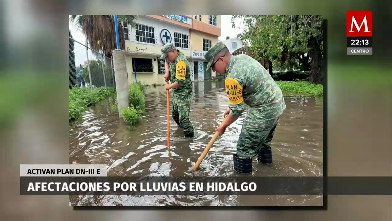 Inundaciones en Pachuca colapsan drenaje y movilizan a las fuerzas armadas