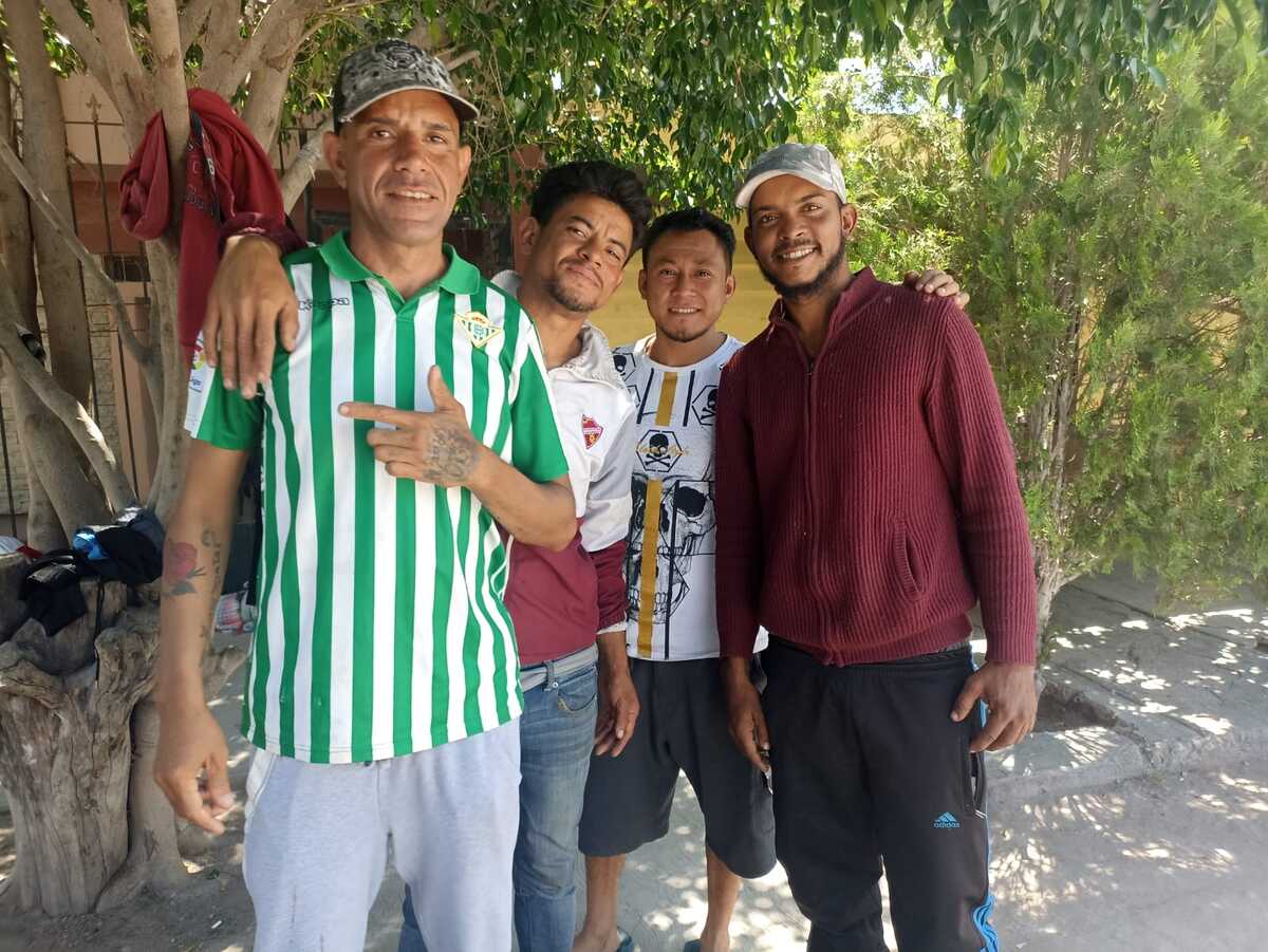 Migrantes venezolanos en Gómez Palacio.