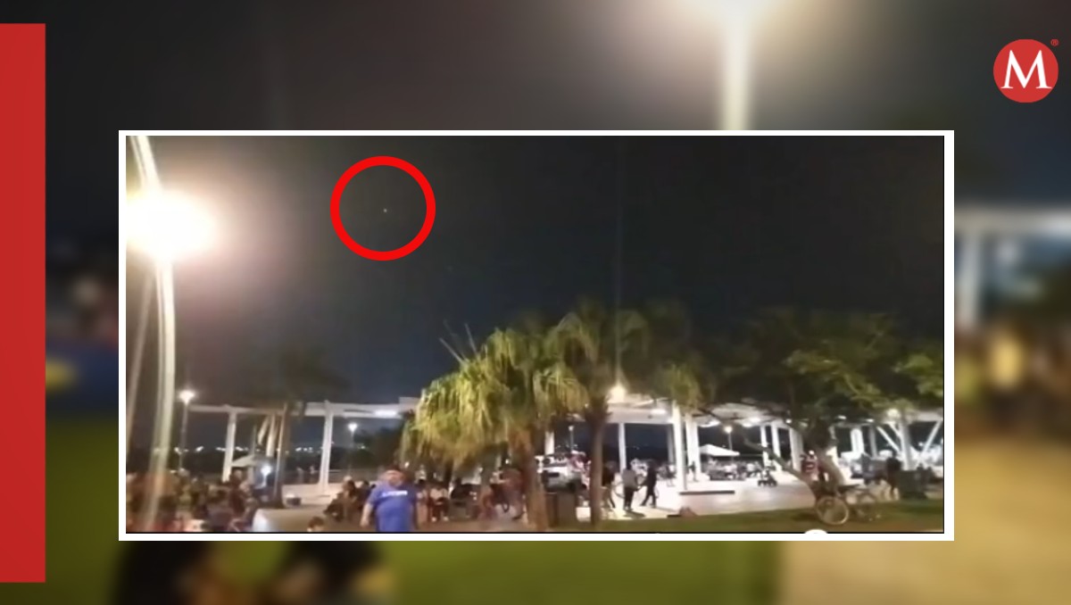 Graban esferas que aparecieron en el cielo en Tampico.