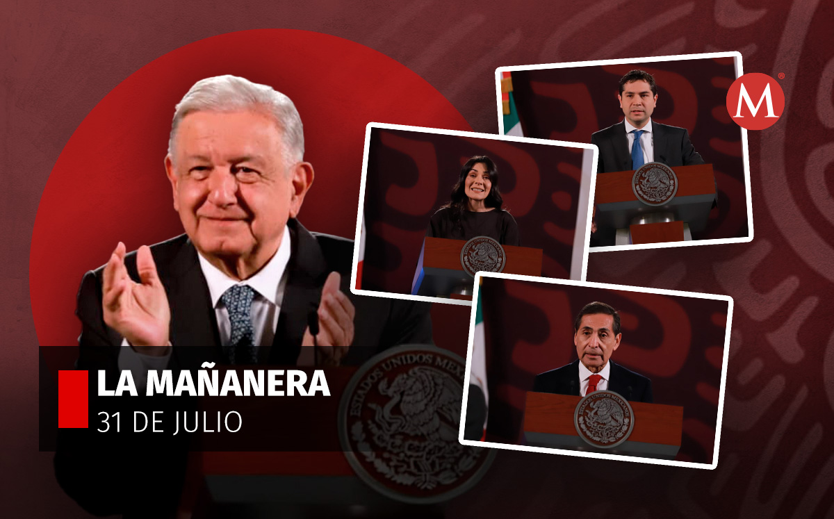 El presidente López Obrador en la mañanera desde Palacio Nacional. | Javier Ríos