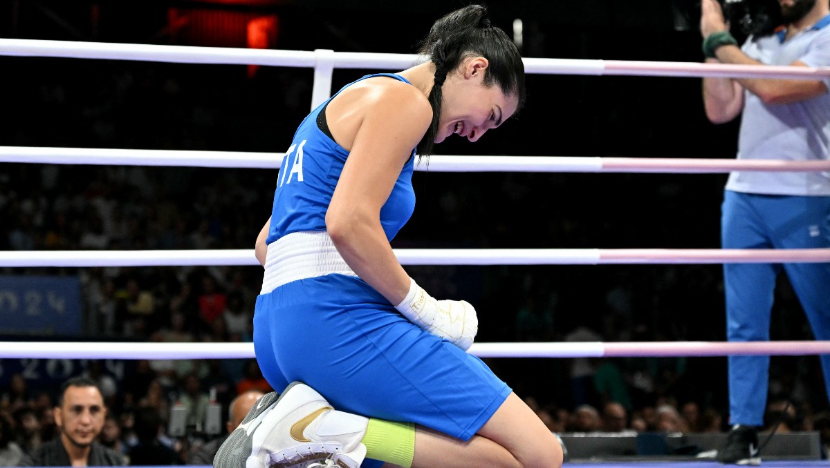 Boxeadora italiana, Angela Carini en los Juegos Olímpicos 2024 (AFP)
