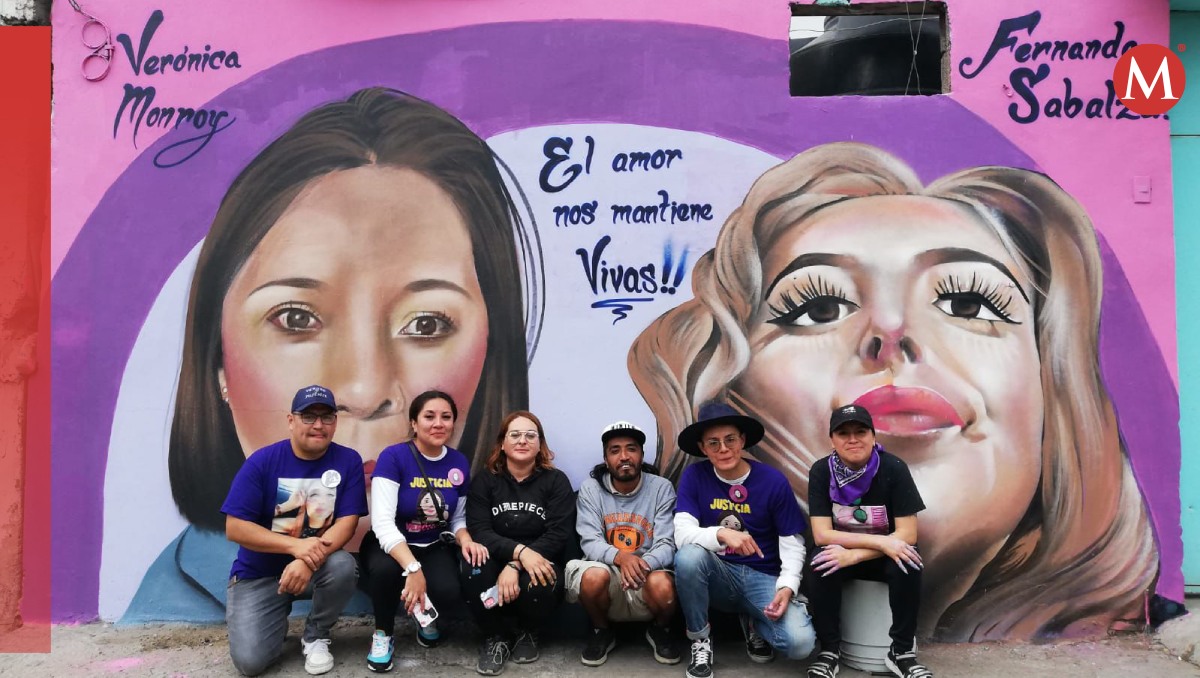 Familiares y amigos pintaron un mural para exigir justica por la muerte de Veronica y Fernanda. Foto: (Especial)
