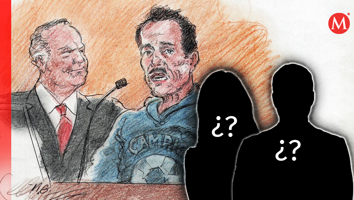 Los familiares de 'El Mayo' que lo acompañaron en su audiencia | Dibujo: Nacho L. García Jr / Luis Chaparro