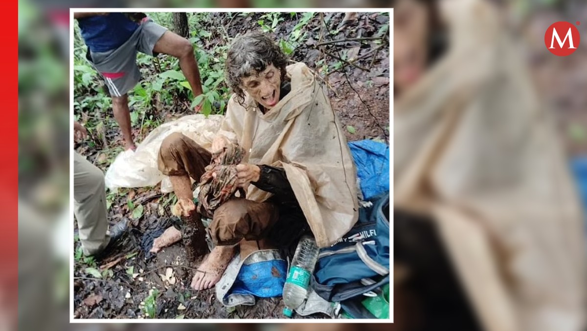Mujer es hallada encadenada en un bosque de la India.