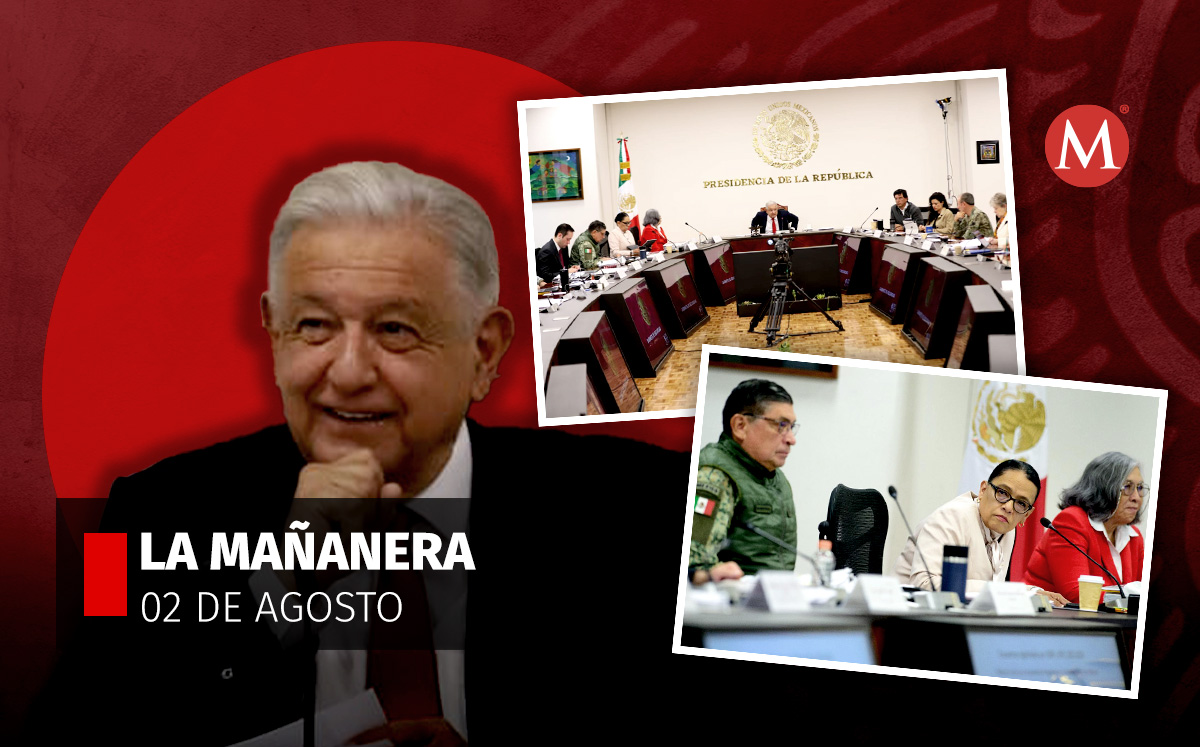 El presidente López Obrador en La Mañanera desde Palacio Nacional. | Fotos: Octavio Hoyos