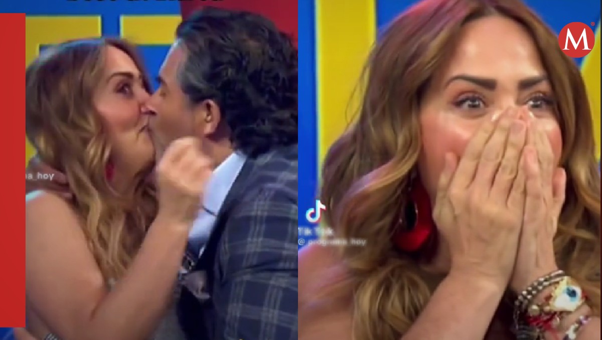 Raúl Araiza y Andrea Legarreta se besan en Hoy | Programa Hoy