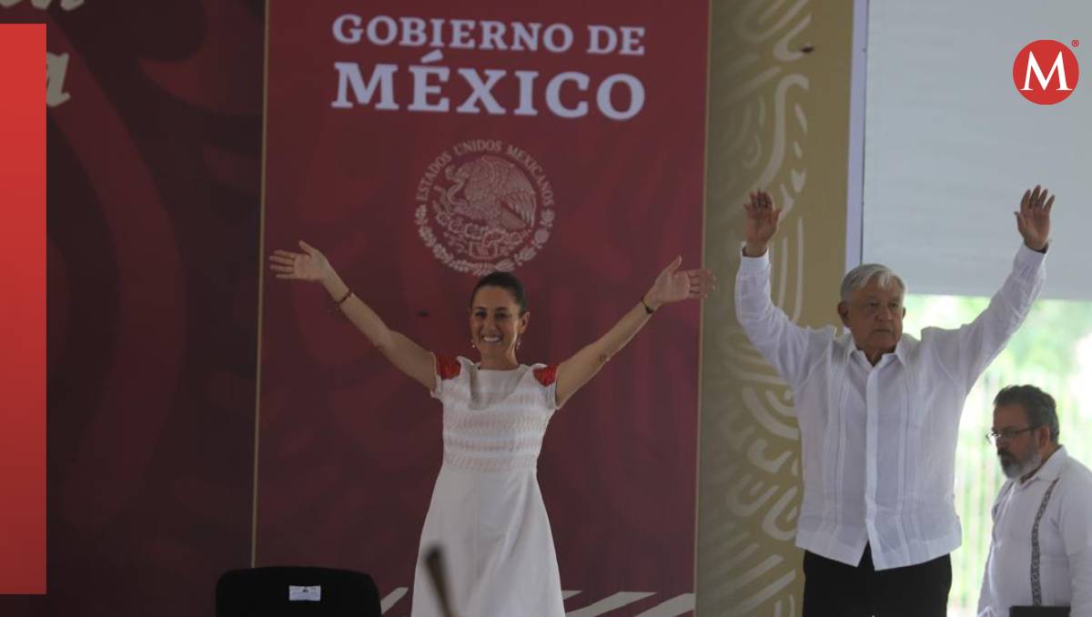 La virtual presidenta electa acompañó a López Obrador en un gira por Veracruz (Jorge Carballo)