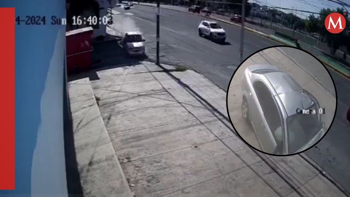 El accidente fue grabado por cámaras de seguridad del negocio | Especial