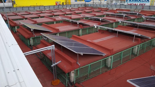 Mercado públicos de CdMx con paneles solares.