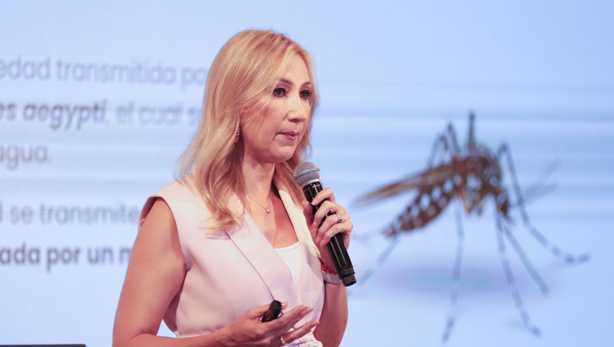 Alma Rosa Marroquín presenta cifras de contagios por Dengue en Nuevo León. Foto: Jorge López.