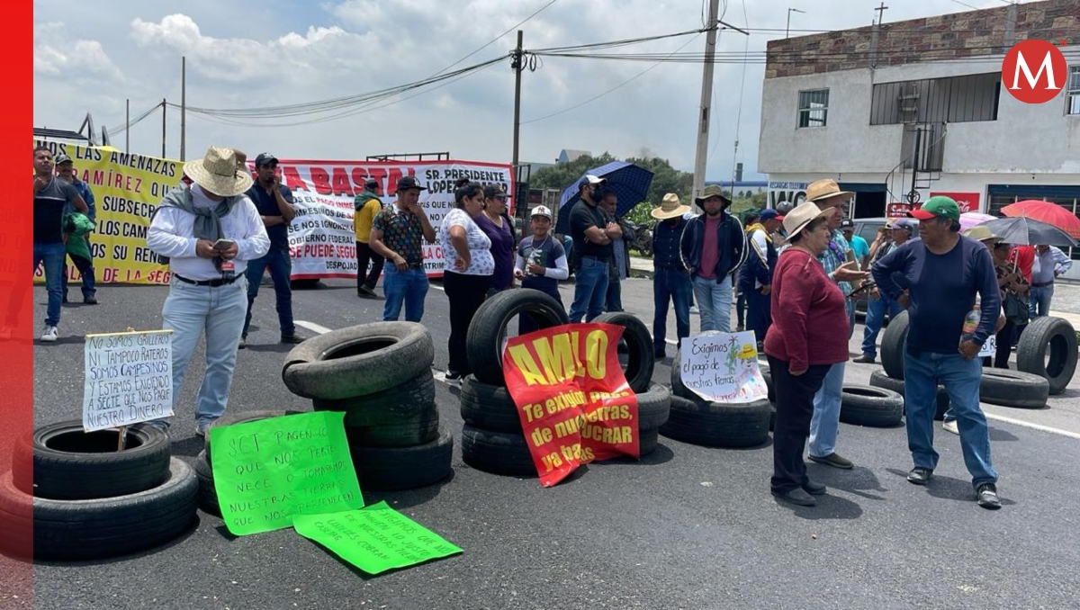 Bloquean Libramiento Apizaco-Huamantla por falta de indemnización | EsImagen