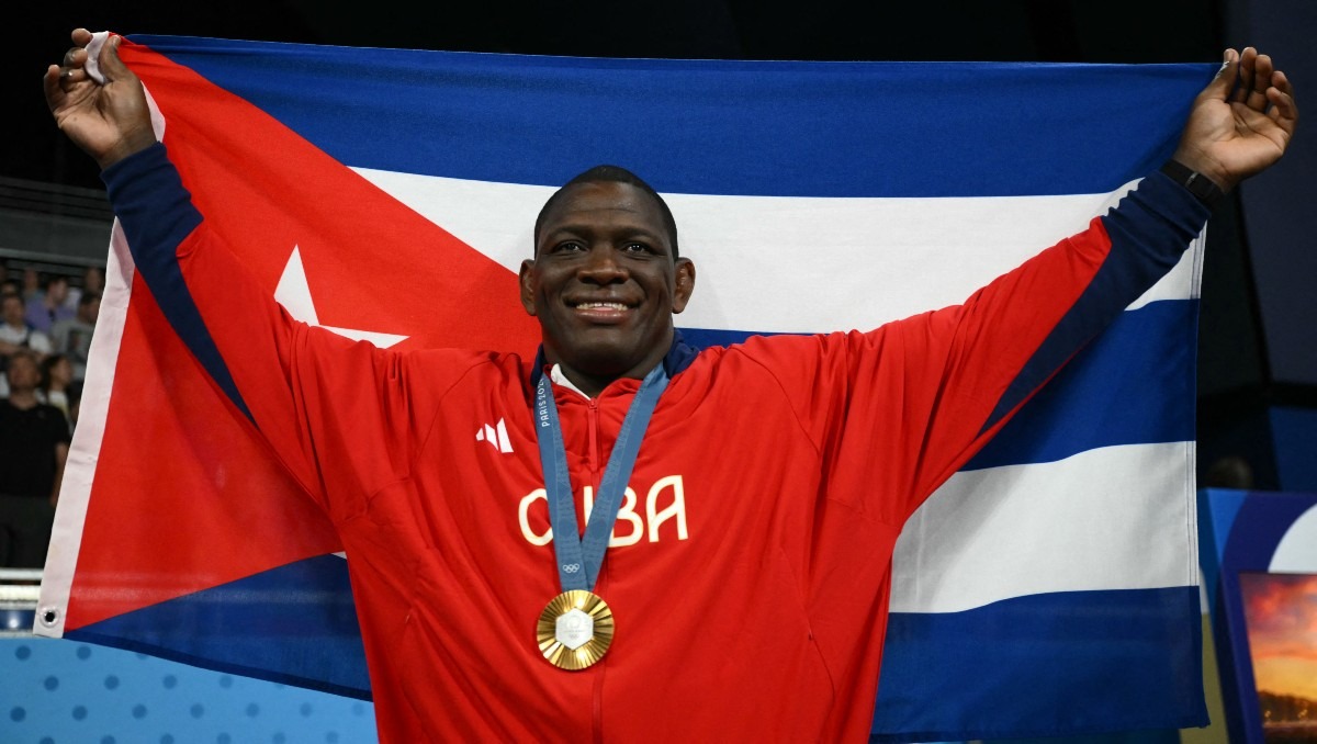 Mijaín López ha ganado medalla de oro en Pekín 2008, Londres 2012, Rio 2016 y Tokio 2020 (AFP)