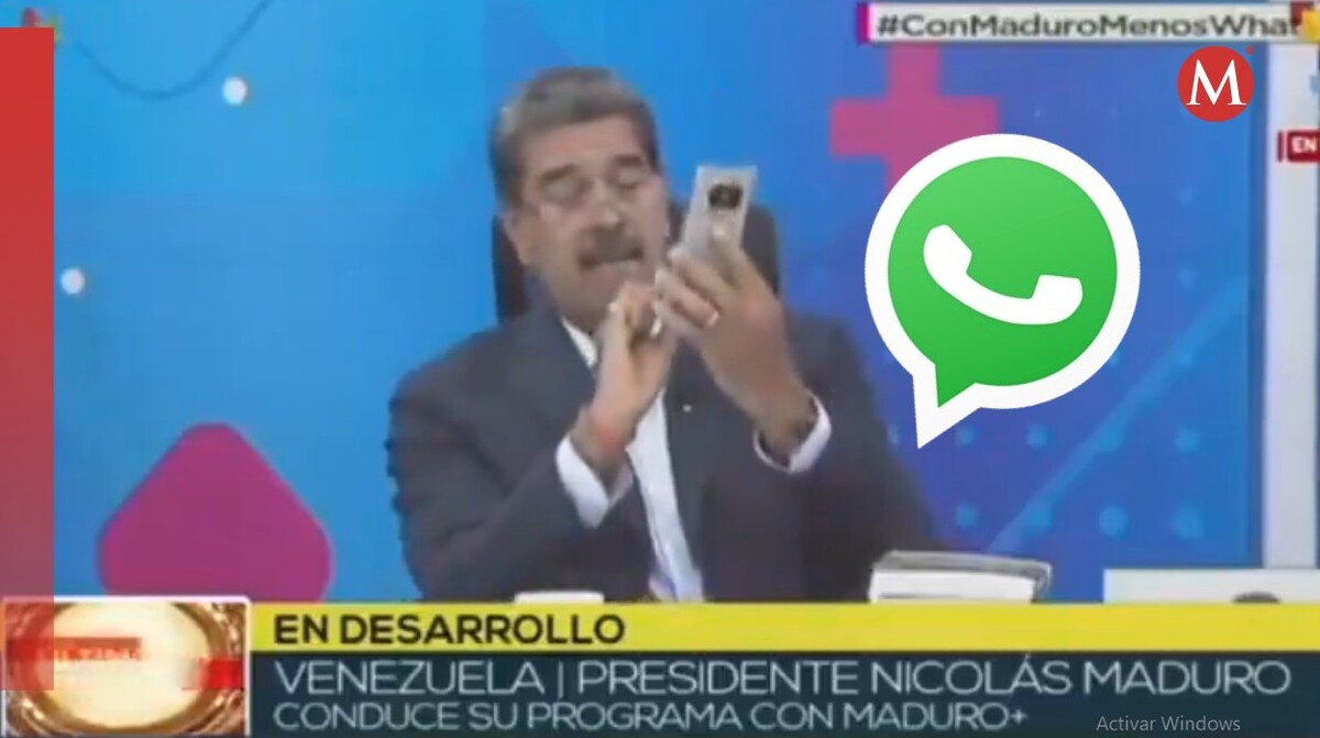 Nicolás Maduro desinstala WhatsApp en vivo y le declara la guerra.