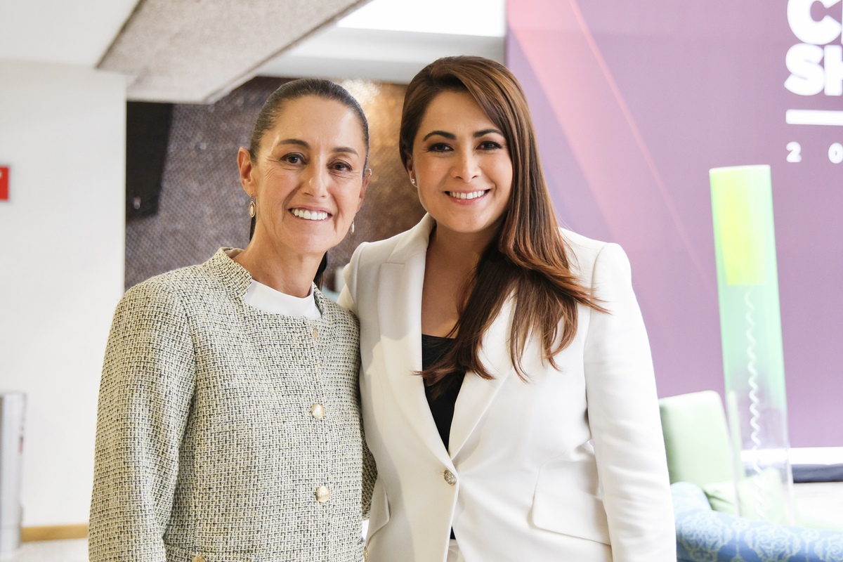 La presidenta electa Claudia Sheinbaum y la gobernadora de Aguascalientes Tere Jiménez (especial)
