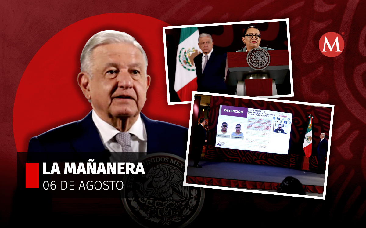 El presidente López Obrador en la mañanera desde Palacio Nacional. | Jesús Quintanar