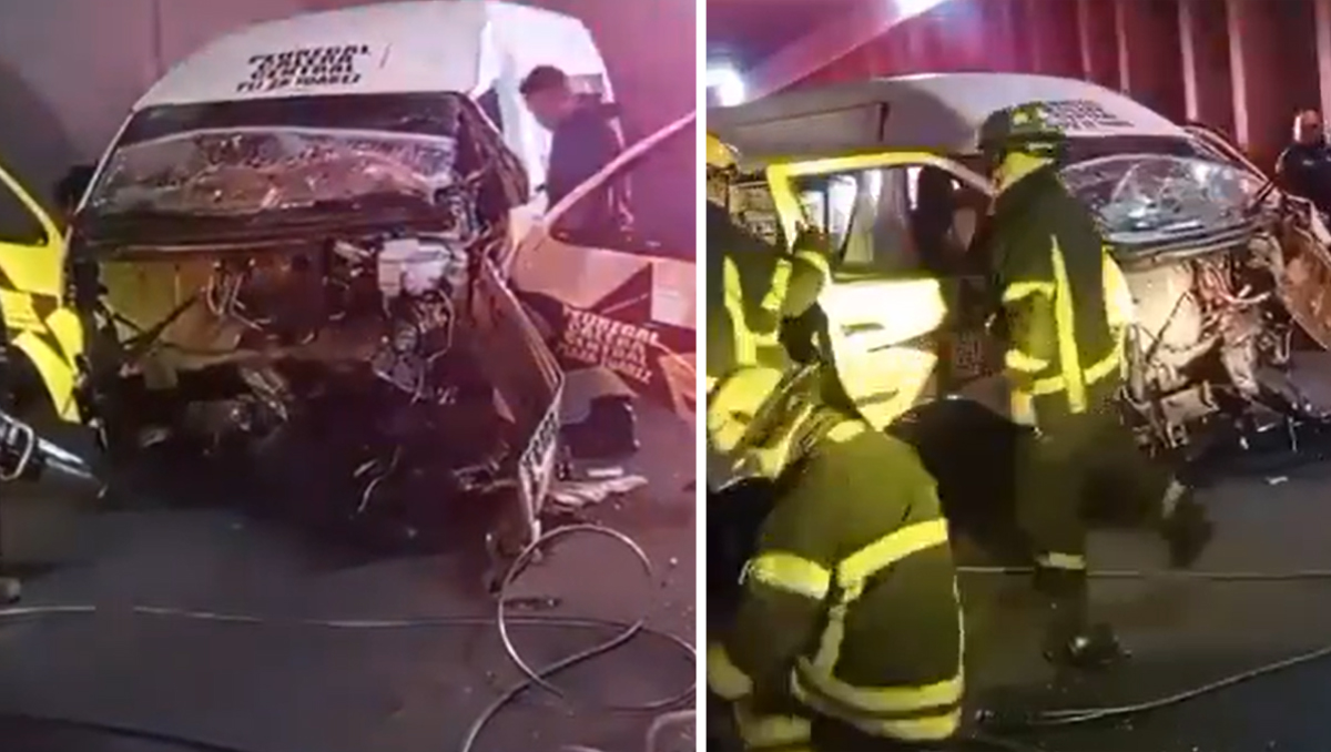 Combi choca en Río de las Avenidas de Pachuca