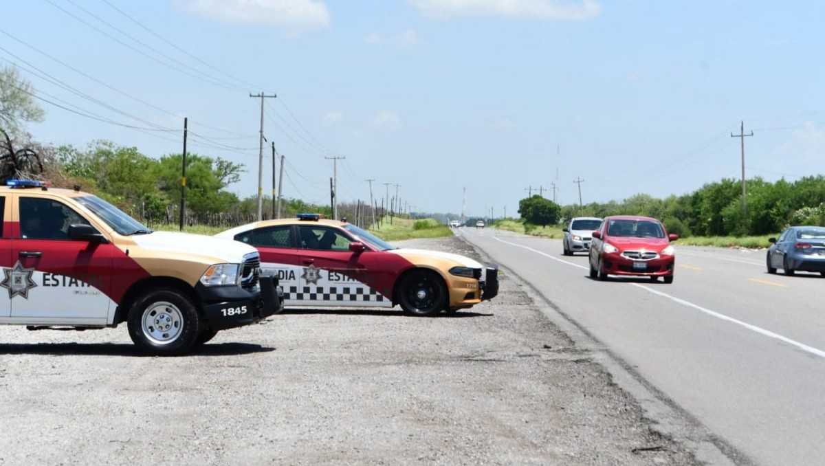 Guardia Estatal vigila carretera de Tamaulipas. (Cortesía)