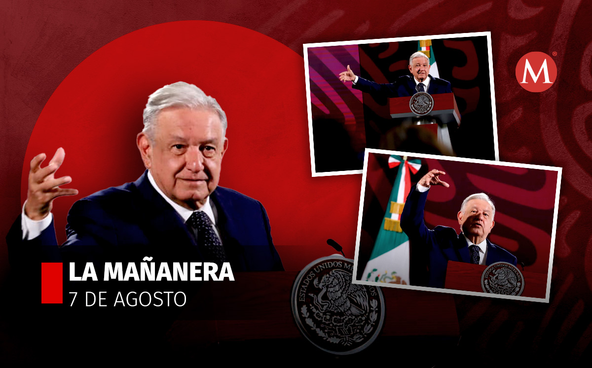 El presidente López Obrador en la mañanera desde Palacio Nacional. | Jesús Quintanar