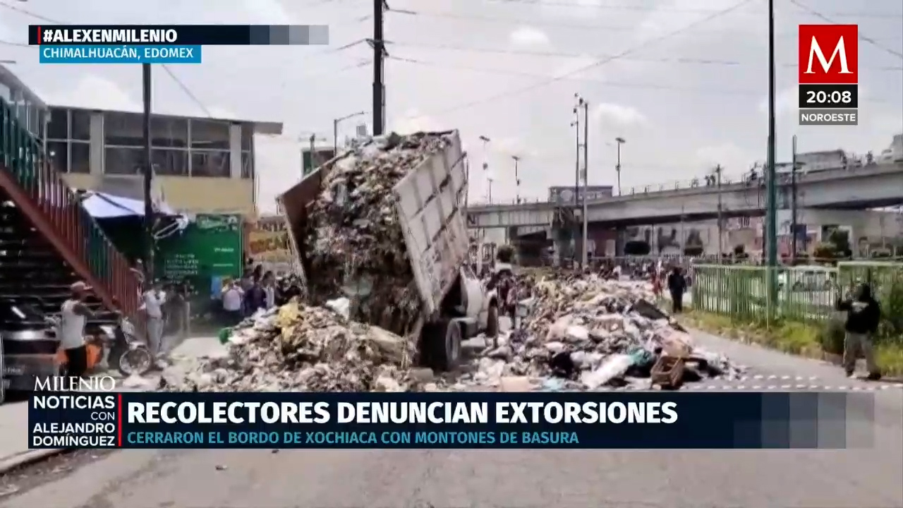 Recolectores de basura en Chimalhuacán cierran vialidades en protesta por extorsiones