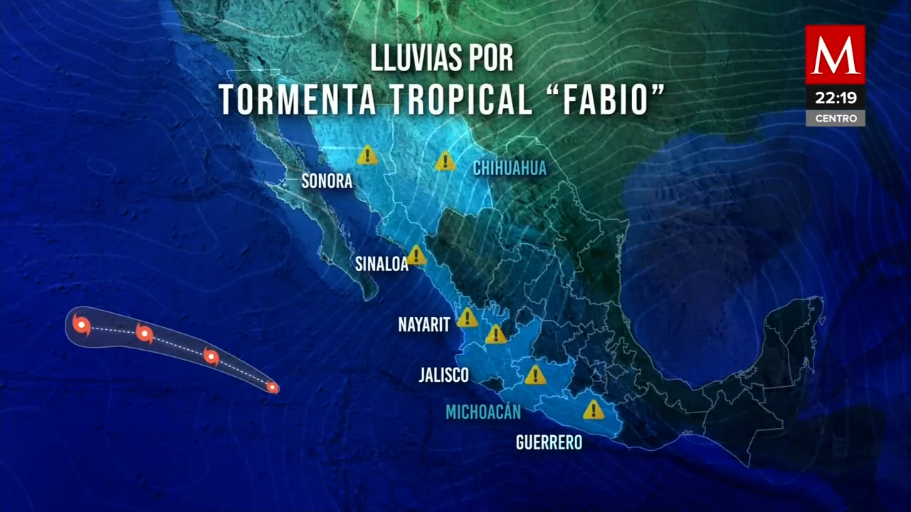 Tormenta 'Fabio' avanza hacia Baja California Sur, últimos reportes
