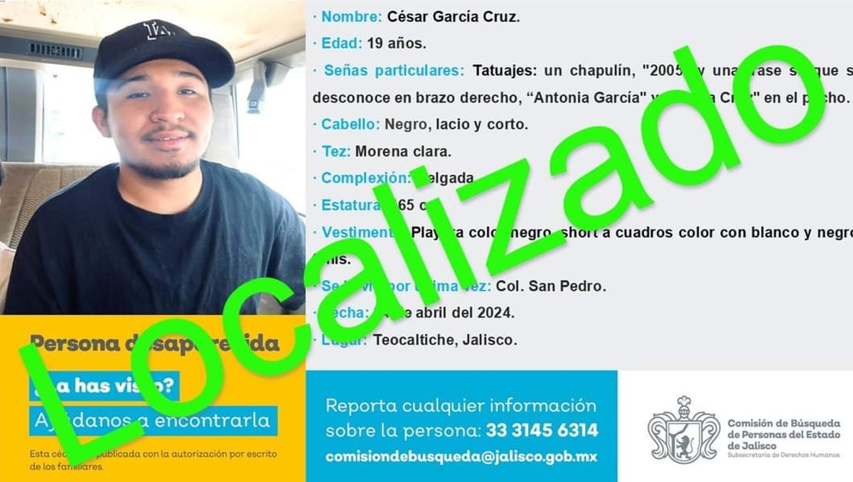 César García es localizado en Jalisco (Cortesía)