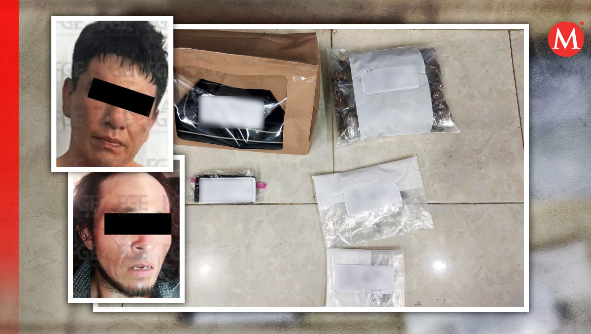 La FGE informó sobre la detención. (Diseño: Milenio con fotos X @FGEQuintanaRoo)