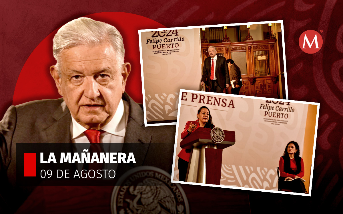 El presidente López Obrador en La Mañanera desde Palacio Nacional 9 de agosto | Cuartoscuro